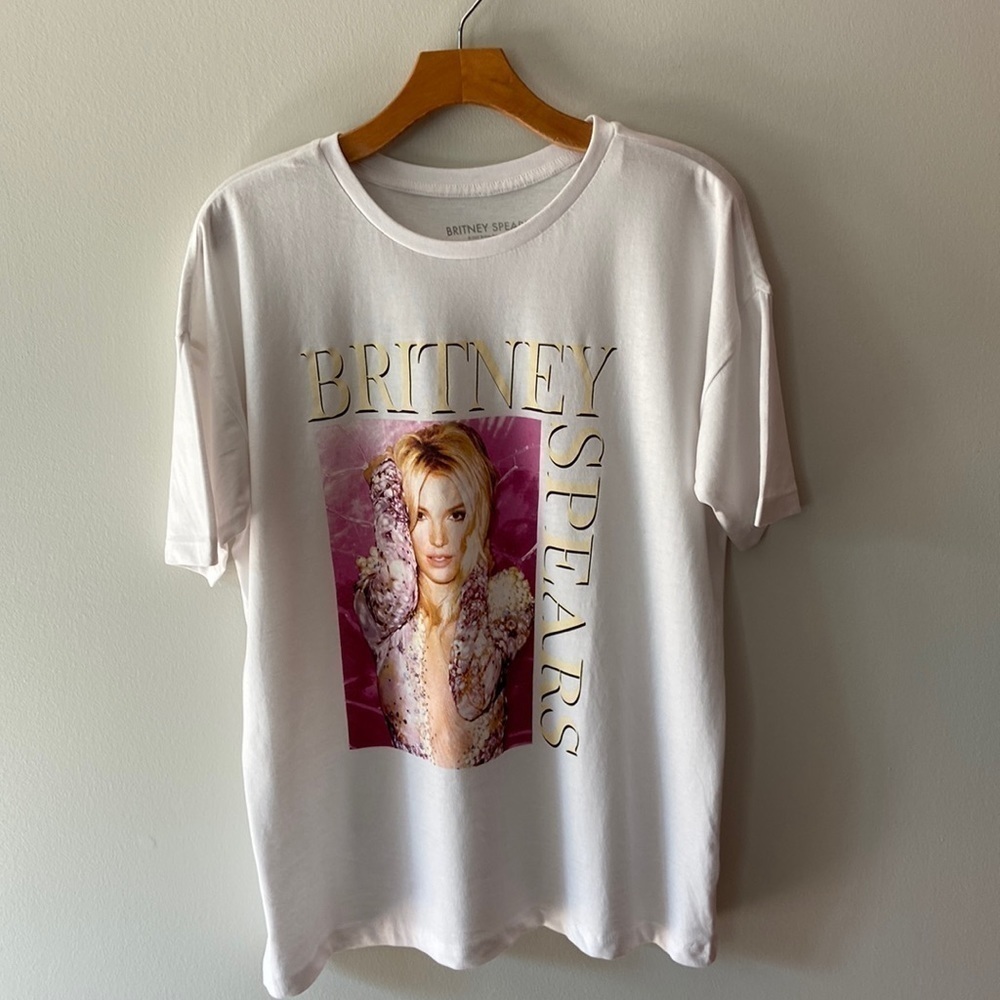 Britney Spears T-Shirt White Size Small